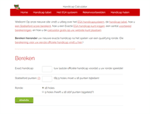 Tablet Screenshot of handicapcalculator.nl
